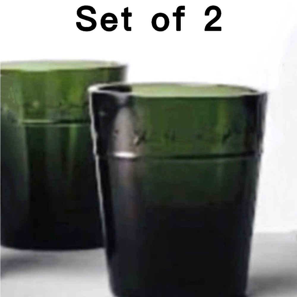 Hearth & Hand with Magnolia Green Glass Tumblers 8 oz (Set of 2)